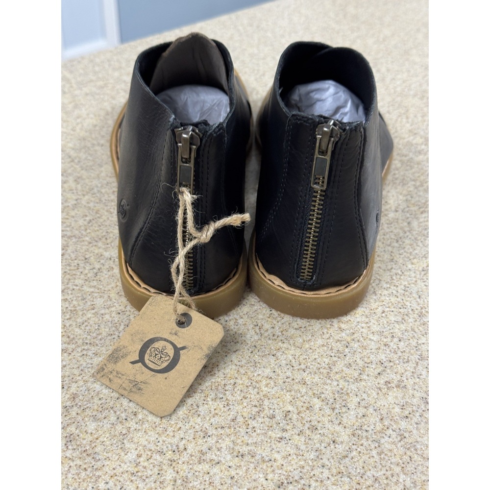 Born Iwa Black Leather Crisscross Zip Back Sandals Shoes Womans 9M NWT - Picture 4 of 8